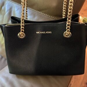 Michael Kors Black Leather Satchel